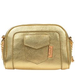 Золотистая сумка с декоративным карманом Balmain