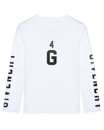 Толстовка с логотипом на рукавах, белая Givenchy