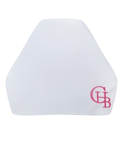 Белая косынка с розовым лого Chobi