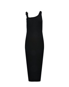 Трикотажное черное платье Versace Jeans Couture