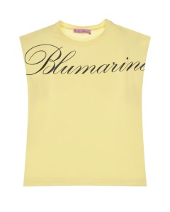 Желтая футболка без рукавов Miss Blumarine