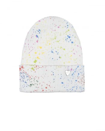 Белая шапка с разноцветными брызгами Il Trenino